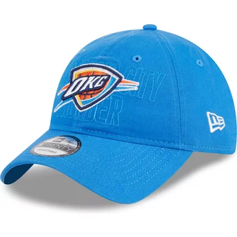 New Era Curved Brim 9TWENTY Draft Edition 2023 Oklahoma City Thunder NBA Blue Adjustable Cap