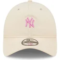 kapa-zaobljena-ruzicasta-podesiv-9twenty-mini-new-york-yankees-mlb-new-era