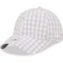kape-zaobljena-ljubicasta-podesiva-traka-claro-9twenty-gingham-new-york-yankees-mlb-new-era
