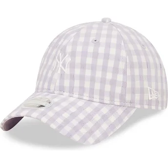 Cap zaobljena violet adjustable strap claro 9TWENTY Gingham New York Yankees MLB New Era