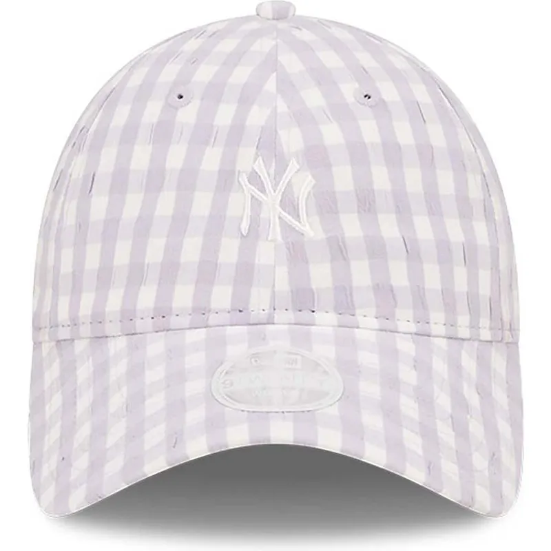 cap-zaobljena-violet-adjustable-strap-claro-9twenty-gingham-new-york-yankees-mlb-new-era