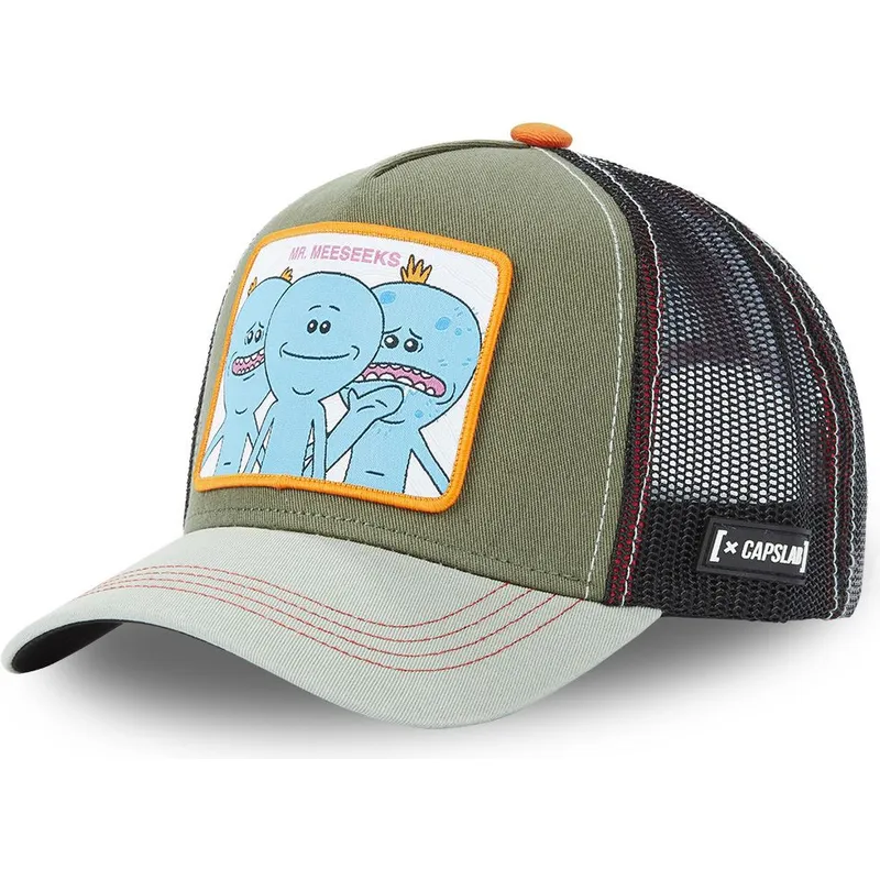 kapa-zaobljena-zelena-snapback-mrm1-mr-meeseeks-rick-i-morty-capslab