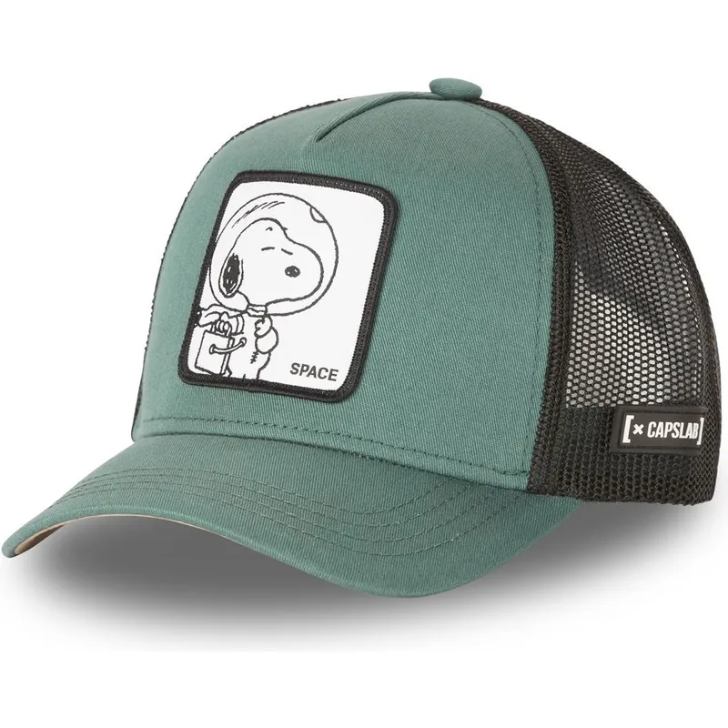 kapa-zaobljena-zelena-snapback-space-sp2-snoopy-kikiriki-capslab