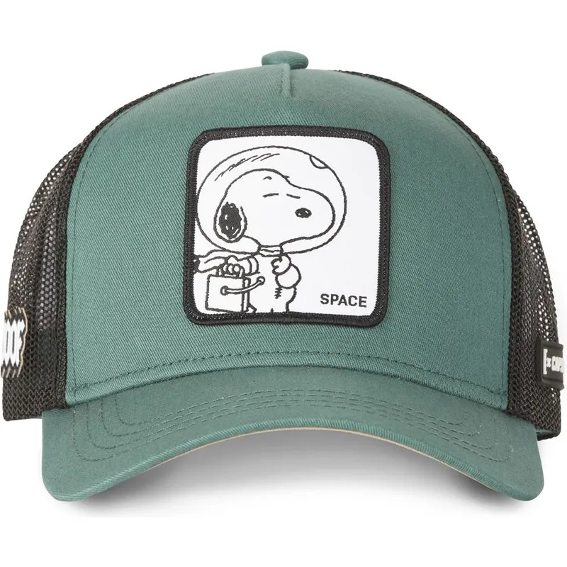 kapa-zaobljena-zelena-snapback-space-sp2-snoopy-kikiriki-capslab