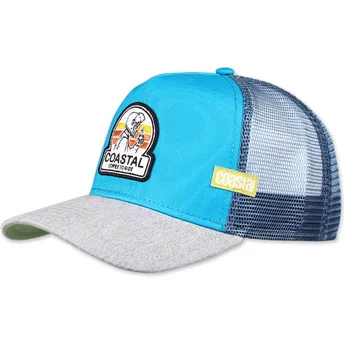 Kapa zaobljena plava snapback Coffee To Ride HFT Coastal