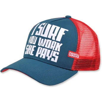 Kapa zaobljena plava snapback I Surf You Work She Pays HFT Coastal