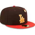 cap-ravna-brown-ajustada-59fifty-the-elements-fire-pin-los-angeles-dodgers-mlb-new-era