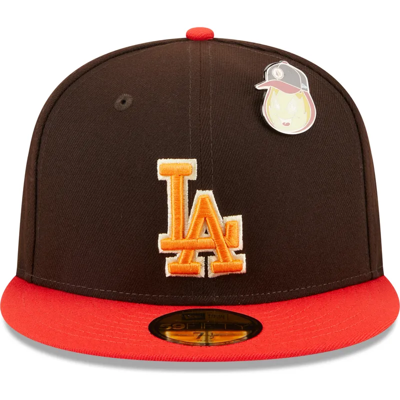 cap-ravna-brown-ajustada-59fifty-the-elements-fire-pin-los-angeles-dodgers-mlb-new-era