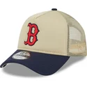 new-era-9forty-a-frame-all-day-trucker-boston-red-sox-mlb-beige-and-navy-blue-trucker-hat