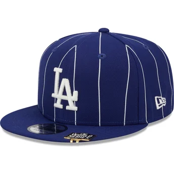 Kapa ravna plava snapback 9FIFTY Pinstripe Visor Clip Los Angeles Dodgers MLB New Era