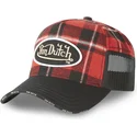 von-dutch-cla3-red-and-black-adjustable-trucker-hat