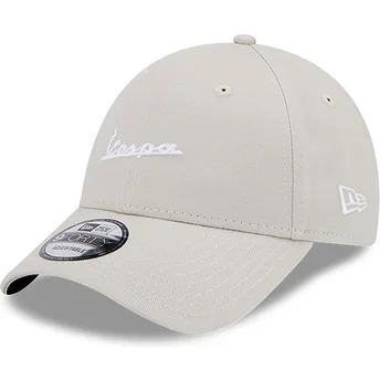 New Era Curved Brim 9FORTY Seasonal Vespa Piaggio Beige Adjustable Cap
