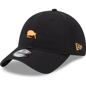 New Era Curved Brim 9TWENTY Heritage Pin Badge McLaren Racing Formula 1 Black Adjustable Cap