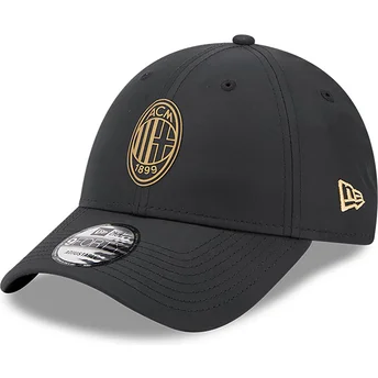 Cap zaobljena black adjustable strap dorado 9FORTY AC Milan Serie A New Era