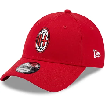 Kape zaobljena crvena podesiva traka 9FORTY Core AC Milan Serie A New Era