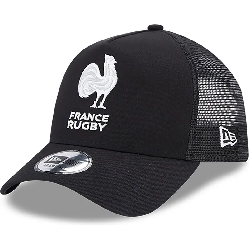 kapa-zaobljena-crna-snapback-a-frame-monochrome-french-rugby-federation-ffr-new-era
