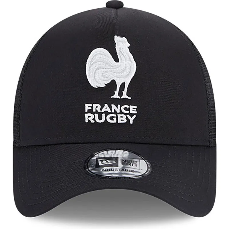 kapa-zaobljena-crna-snapback-a-frame-monochrome-french-rugby-federation-ffr-new-era