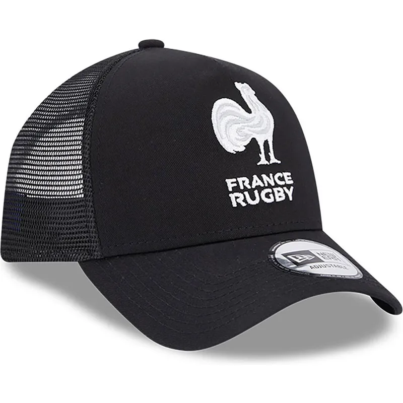 kapa-zaobljena-crna-snapback-a-frame-monochrome-french-rugby-federation-ffr-new-era