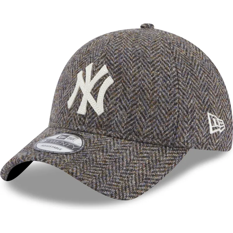 kapa-zaobljena-siva-podesiv-9twenty-tweed-pack-new-york-yankees-mlb-new-era