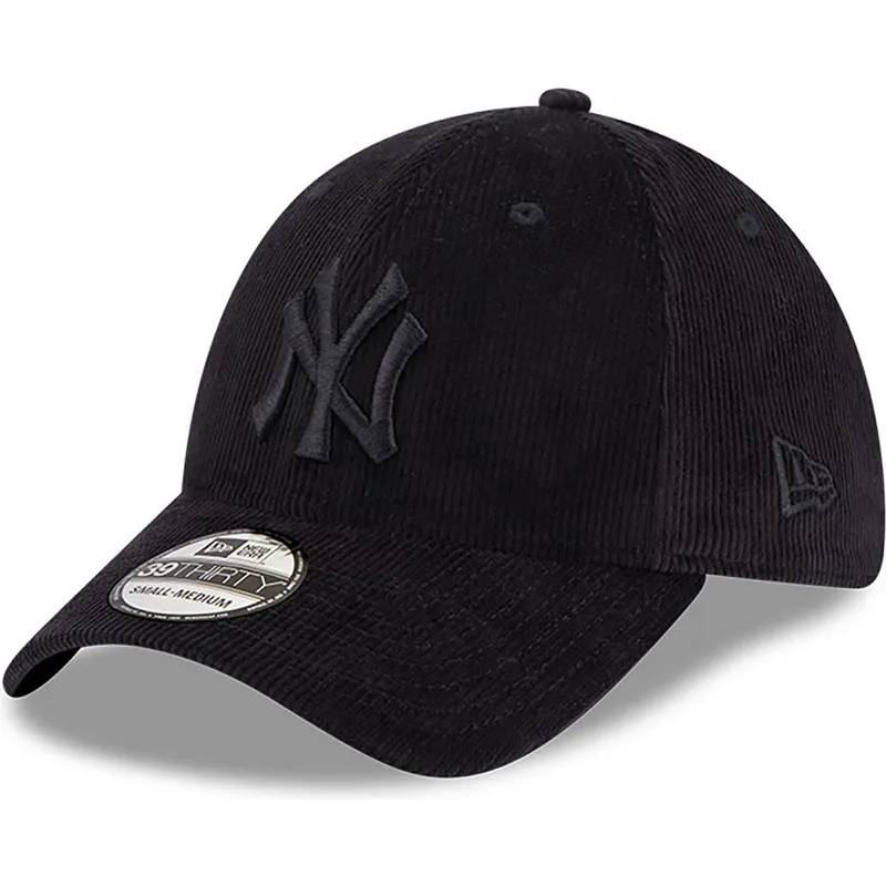 kapa-zaobljena-crna-prilagodena-39thirty-cord-new-york-yankees-mlb-new-era