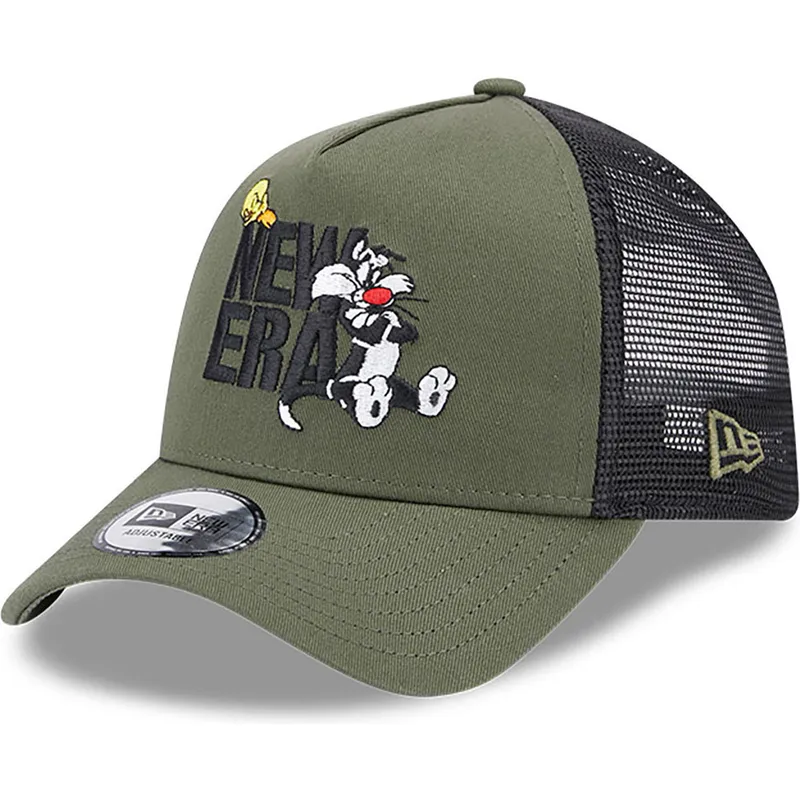 kapa-zaobljena-zelena-snapback-a-frame-piolin-y-silvestre-looney-tunes-new-era