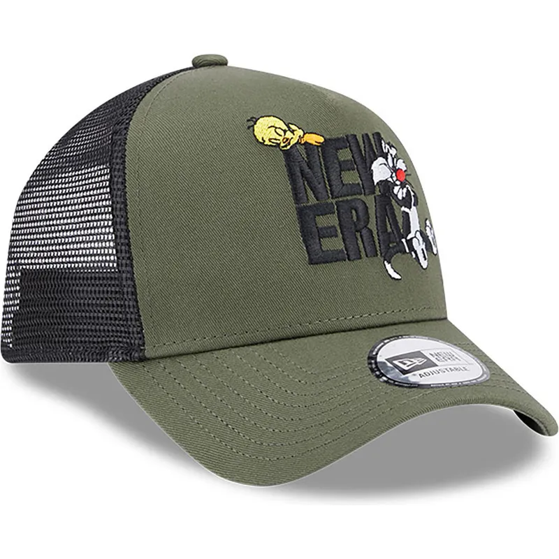 kapa-zaobljena-zelena-snapback-a-frame-piolin-y-silvestre-looney-tunes-new-era