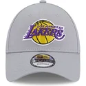 kapa-zaobljena-siva-podesiv-9forty-team-side-patch-los-angeles-lakers-nba-new-era