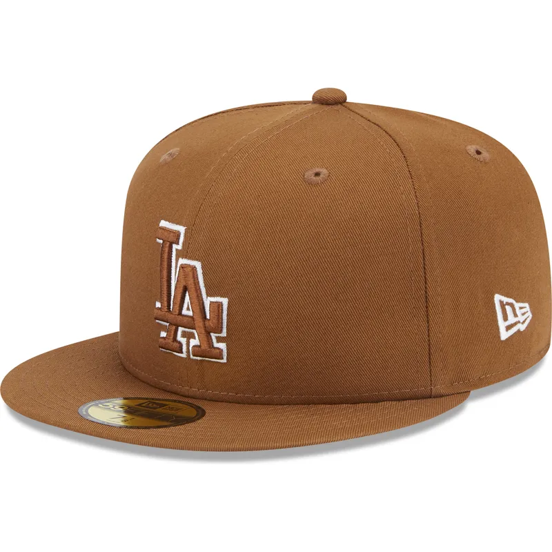 kapa-ravna-smeda-prilagodena-59fifty-team-outline-los-angeles-dodgers-mlb-new-era