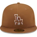kapa-ravna-smeda-prilagodena-59fifty-team-outline-los-angeles-dodgers-mlb-new-era