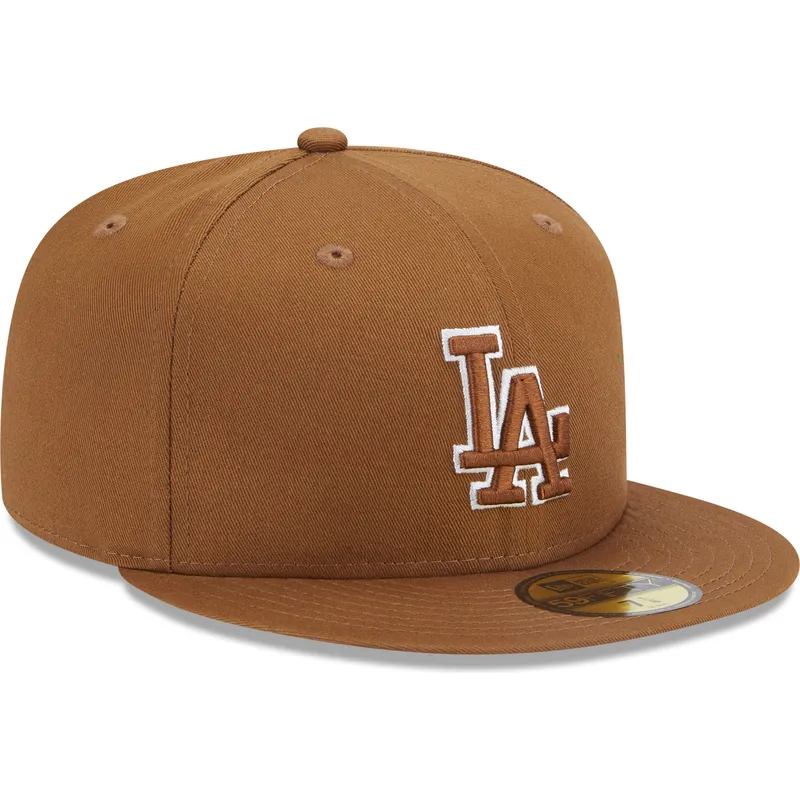 kapa-ravna-smeda-prilagodena-59fifty-team-outline-los-angeles-dodgers-mlb-new-era