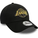 kapa-zaobljena-crna-podesiv-9forty-metallic-badge-los-angeles-lakers-nba-new-era