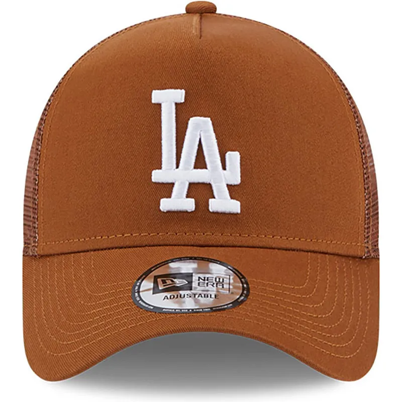 kapa-zaobljena-smeda-snapback-a-frame-league-essential-los-angeles-dodgers-mlb-new-era