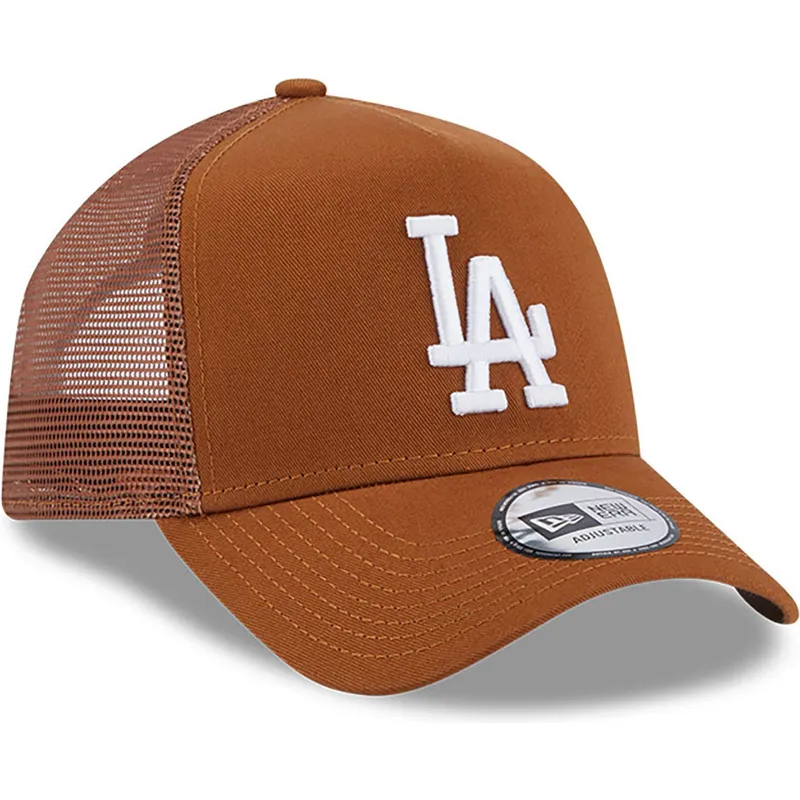 kapa-zaobljena-smeda-snapback-a-frame-league-essential-los-angeles-dodgers-mlb-new-era