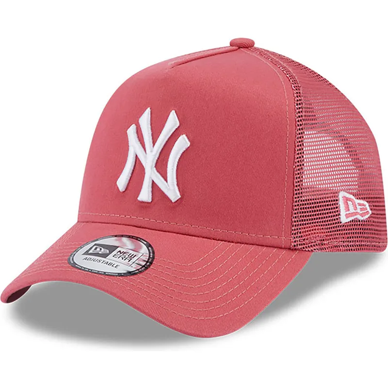 kapa-zaobljena-ruzicasta-snapback-a-frame-league-essential-new-york-yankees-mlb-new-era