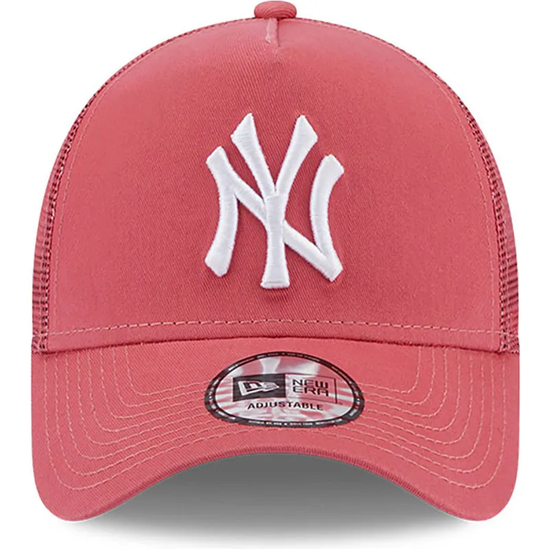 kapa-zaobljena-ruzicasta-snapback-a-frame-league-essential-new-york-yankees-mlb-new-era