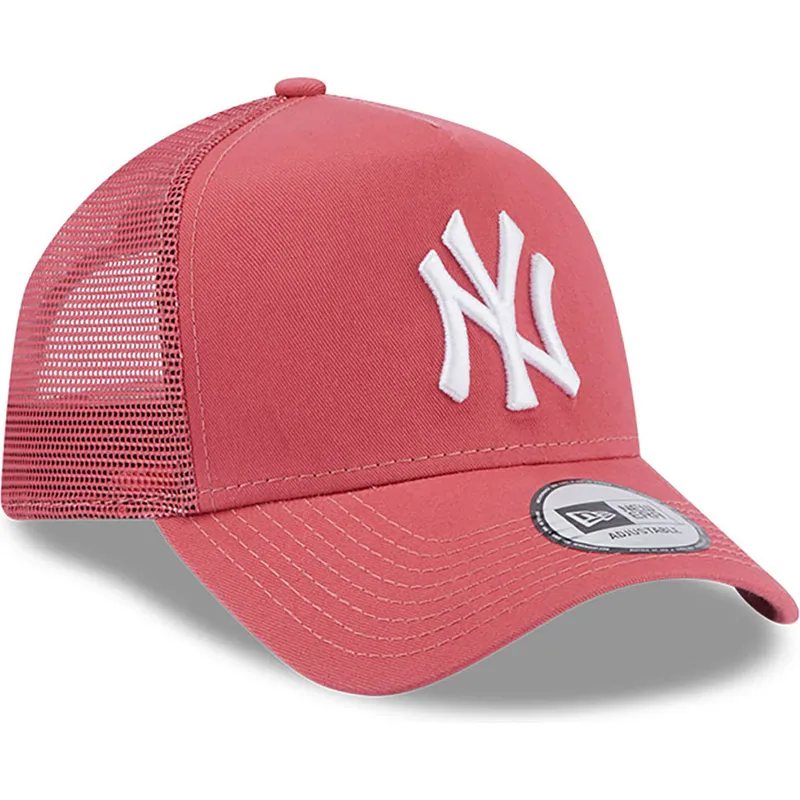 kapa-zaobljena-ruzicasta-snapback-a-frame-league-essential-new-york-yankees-mlb-new-era