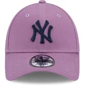 kapa-zaobljena-ljubicasta-podesiv-9forty-league-essential-new-york-yankees-mlb-new-era