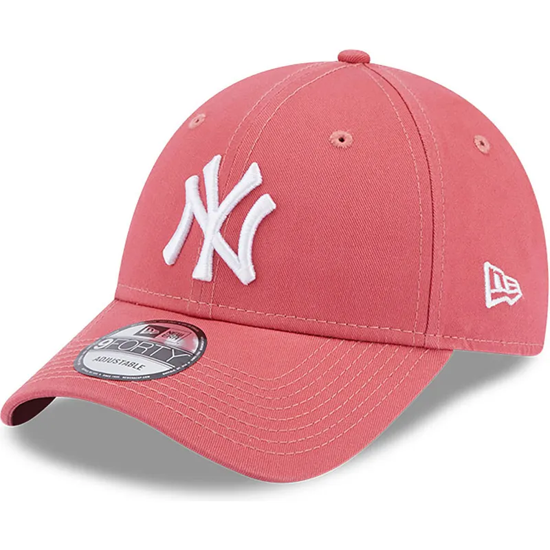 kapa-zaobljena-ruzicasta-podesiv-9forty-league-essential-new-york-yankees-mlb-new-era