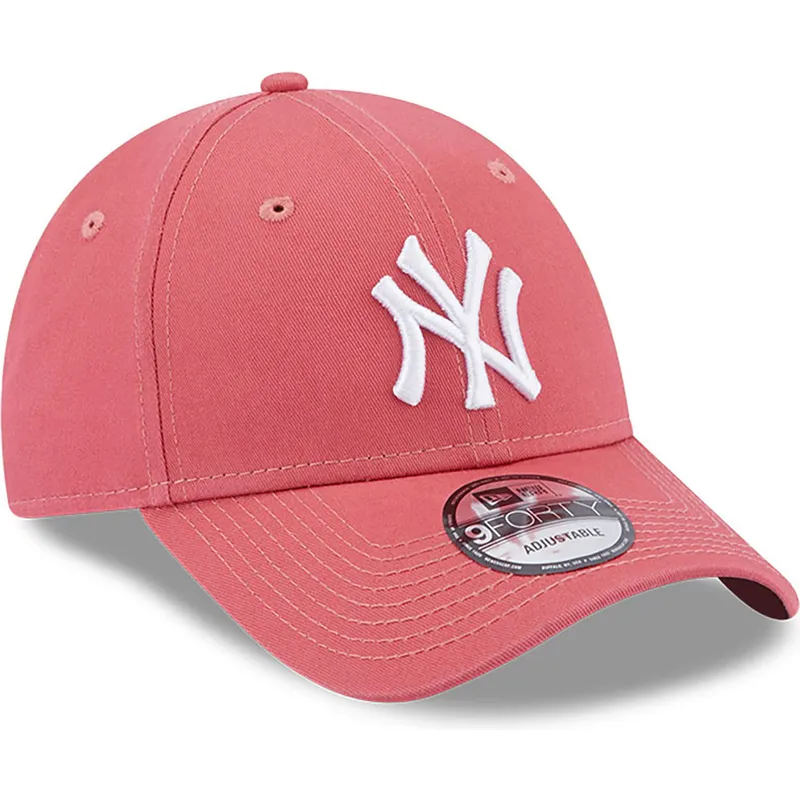 kapa-zaobljena-ruzicasta-podesiv-9forty-league-essential-new-york-yankees-mlb-new-era