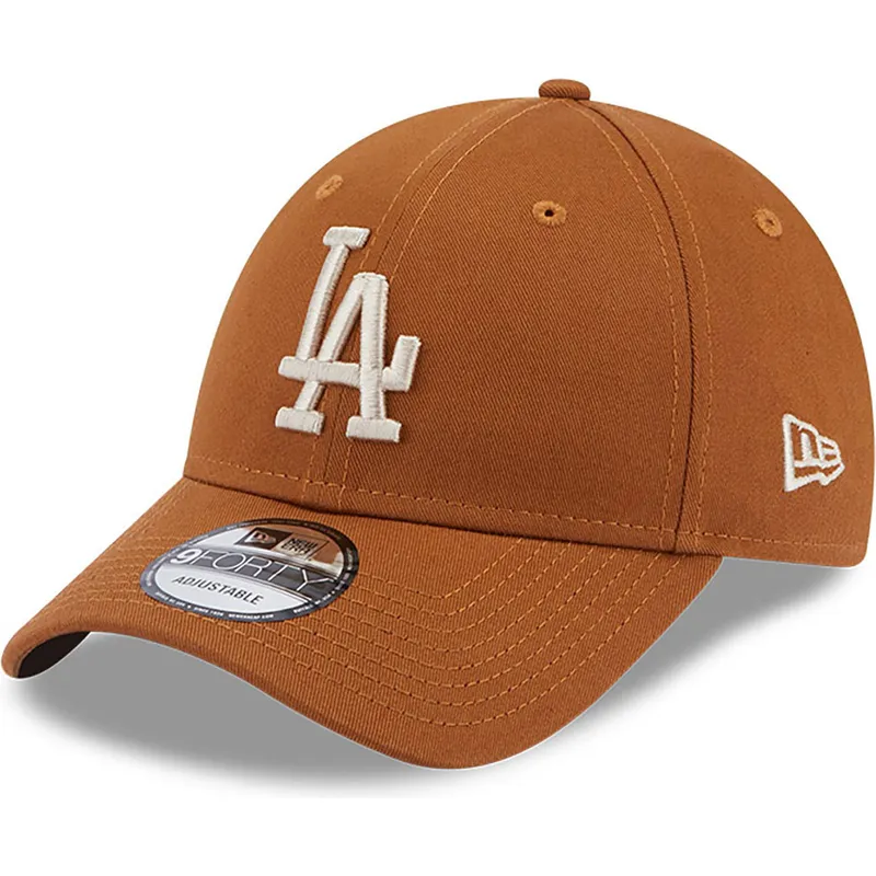 kapa-zaobljena-smeda-podesiv-9forty-league-essential-los-angeles-dodgers-mlb-new-era