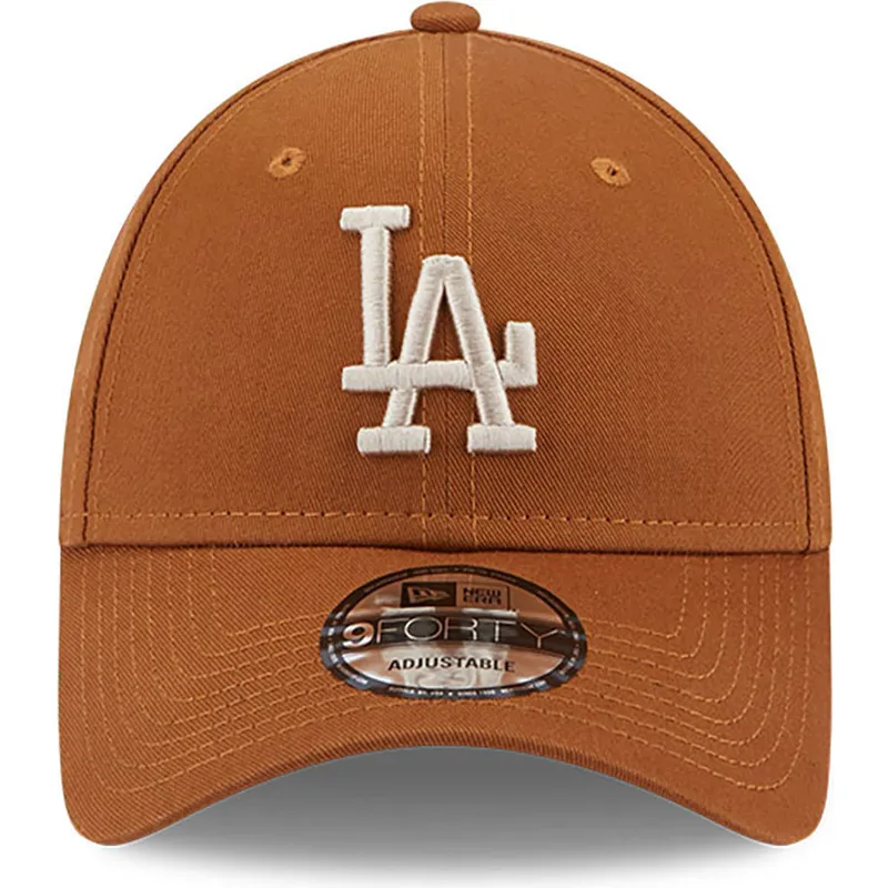 kapa-zaobljena-smeda-podesiv-9forty-league-essential-los-angeles-dodgers-mlb-new-era