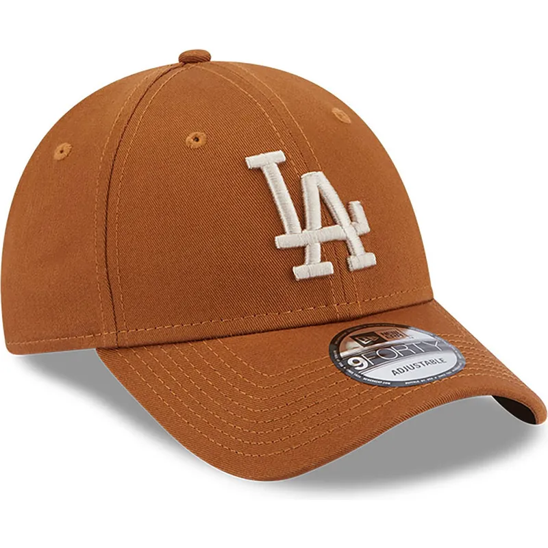 kapa-zaobljena-smeda-podesiv-9forty-league-essential-los-angeles-dodgers-mlb-new-era