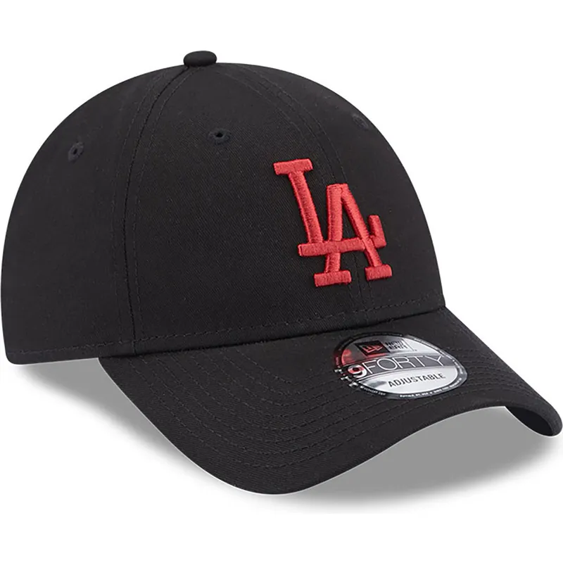kapa-zaobljena-crna-podesiv-9forty-league-essential-los-angeles-dodgers-mlb-new-era