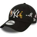 kapa-zaobljena-crna-podesiv-9forty-koi-fish-new-york-yankees-mlb-new-era