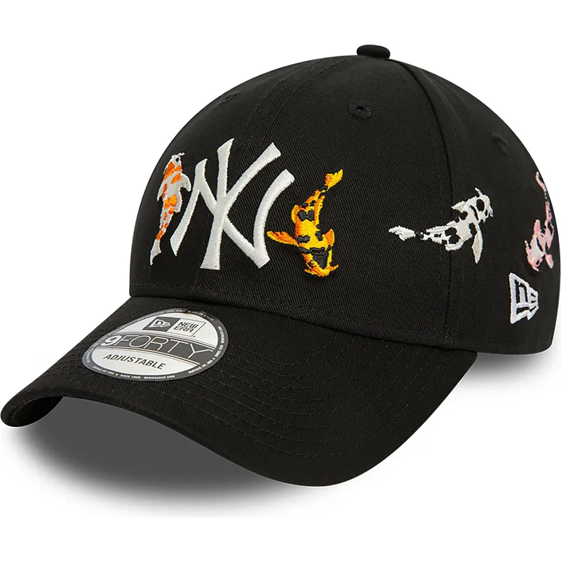 kapa-zaobljena-crna-podesiv-9forty-koi-fish-new-york-yankees-mlb-new-era