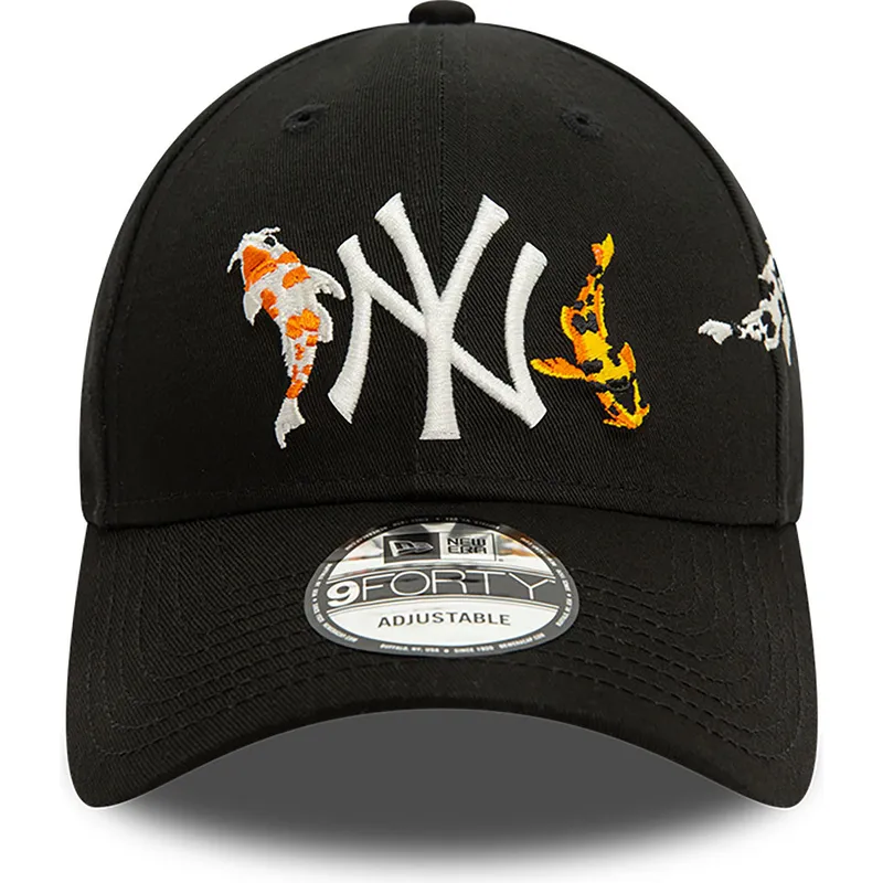 kapa-zaobljena-crna-podesiv-9forty-koi-fish-new-york-yankees-mlb-new-era