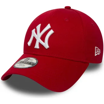 Kape zaobljena crvena podesiva traka za djecu 9FORTY Essential New York Yankees MLB New Era