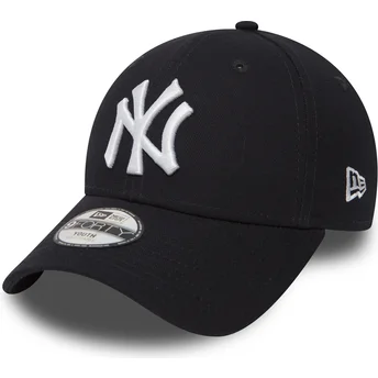 Kape zaobljena mornarsko plava podesiva traka za djecu 9FORTY Essential New York Yankees MLB New Era