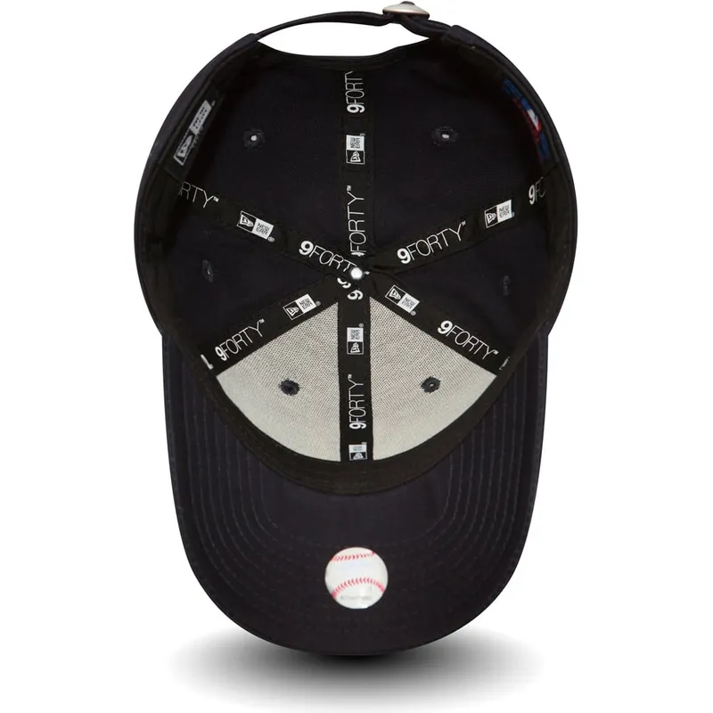 cap-zaobljena-navy-blue-adjustable-strap-za-djecu-9forty-essential-new-york-yankees-mlb-new-era