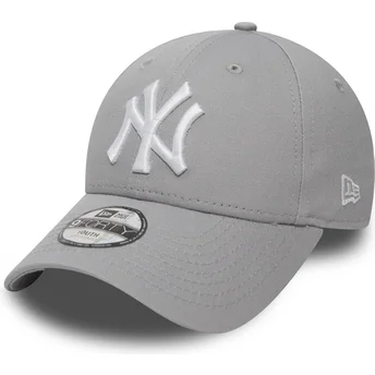 Cap zaobljena gray adjustable strap za djecu 9FORTY Essential New York Yankees MLB New Era